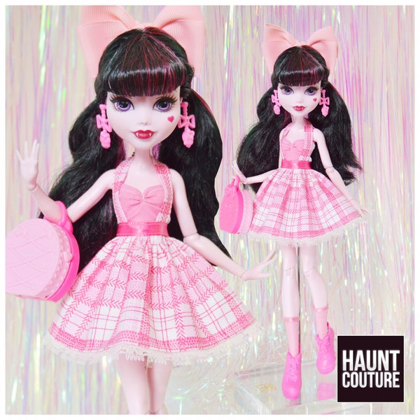 Monster Doll Haunt Couture "girly Ghoul" wysoka sukienka mody zacięta | Rocznik wina | Retro |  Wibracje | Draculaura |