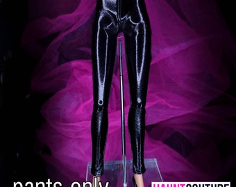 Haunt Couture Doll Clothes: &quot;Black Pleather Pants&quot; dress high fashion dress clothes | Fashion Royalty Nadja