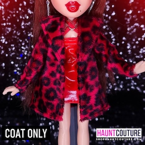Bratz Haunt Couture Doll Clothes: &quot;Spicy Leopard Coat&quot; dress high winter fashion dress clothes Disco | Chic | OOTD
