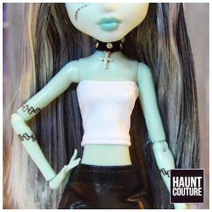 Monster Doll Haunt Couture BASICS &quot;White Tube Top&quot; high fashion accessory | Barbie | Statement | Dolls | Trendy