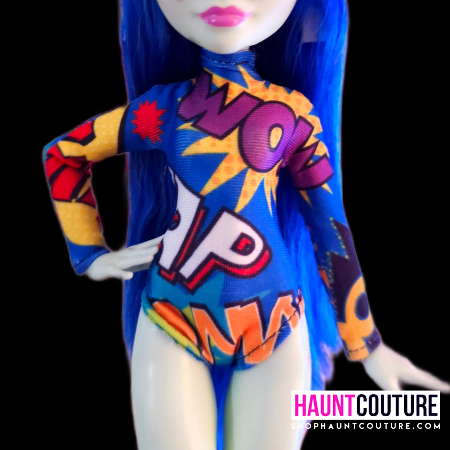 Haunt Couture Doll Clothes: "Pop Art Bodysuit" dress high fashion dress clothes | Colors | Glam