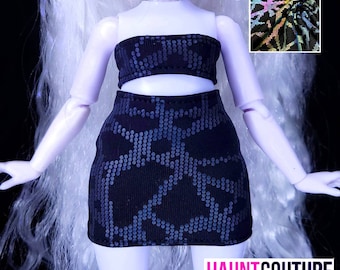 Haunt Couture Doll Clothes: "Reflex 2 Piece" dress high fashion dress clothes | Colors | Glam