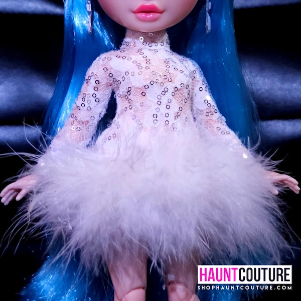 Haunt Couture Doll Clothes: "Cloud Cover" dress high fashion dress clothes | Colors | Glam