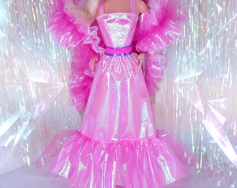 Haunt Couture Doll Clothes: "Crystallized PINK" dress high fashion dress clothes | Colors | Glam