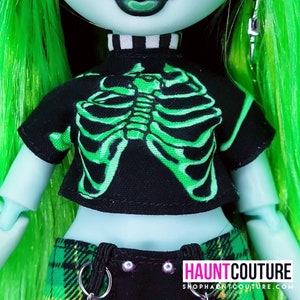 Ropa de muñeca Haunt Couture: vestido "X-Ray Shirt" ropa de vestir de alta costura / Colores / Gótico