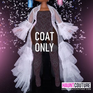 Haunt Couture Doll Clothes: "Heaven Sent Coat" dress high fashion dress clothes | Chic | White | Angelic