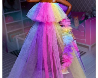 Haunt Couture Doll Clothes: "Rainbow Dreams" dress high fashion dress clothes | Colors | Glam