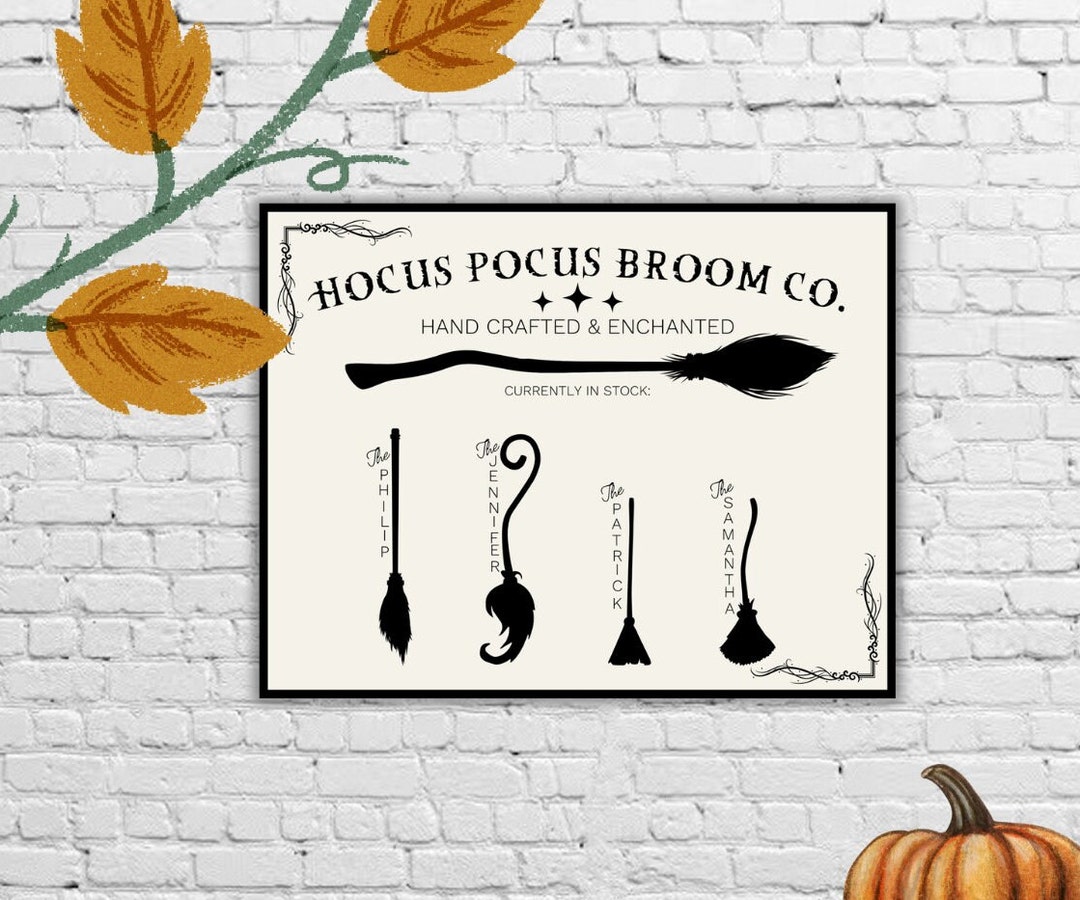 Hocus Pocus Broom Co. Customized made to Order Sign Etsy