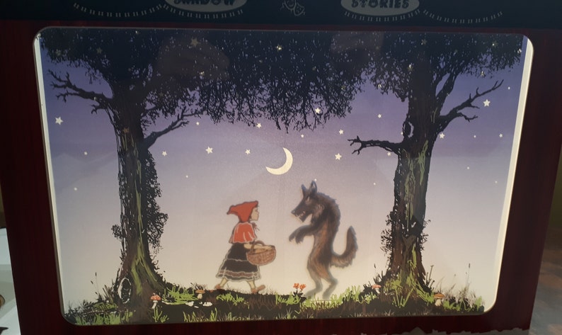 Tabletop Shadow Puppet Theatre with Little Red Riding Hood, Three Little Pigs, Goldilocks, Jack & the Beanstalk in colour