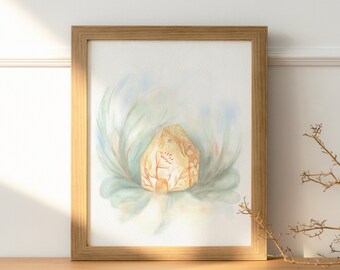 The flower cabin poster / fosterillustrations / flower house / artprint spring collection / floral art / poster to frame