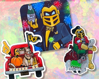 Knightro Seasons Stickers | UCF