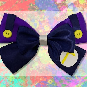 Waluigi inspired bow