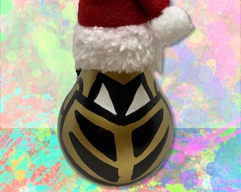 Hand-Painted UCF Mascot Lightbulb Ornament – Knightro Fan Gift, Upcycled College Decor