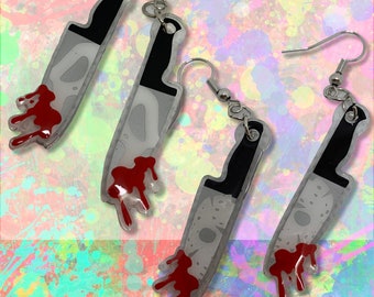 Horror Killer on Knives Dangle Earrings