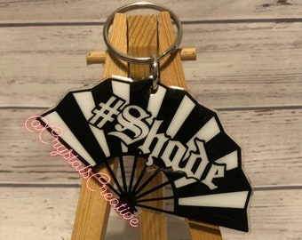 Paper Fan #Shade Keychain bag charm