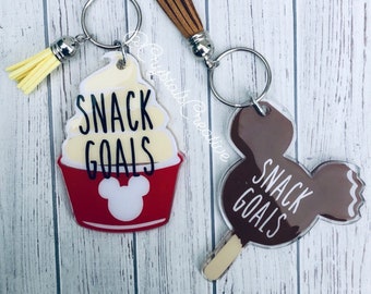 Theme Park Snack Goals Keychain bag charm