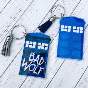 Police Box Keychain bag charm