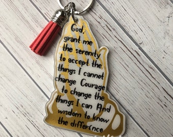 Serenity Prayer Keychain bag charm