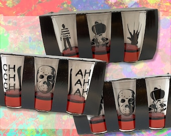 Horror Icons Shot Glass Set