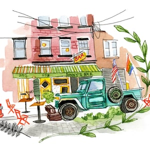 Sunny&#39;s Bar art print