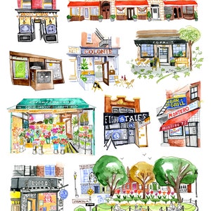 Mixed Brooklyn Storefronts Print