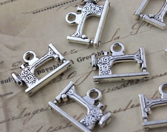 20 or 50 BULK pcs Silver Sewing Machine Tailor Charms 4 US Seller AS831