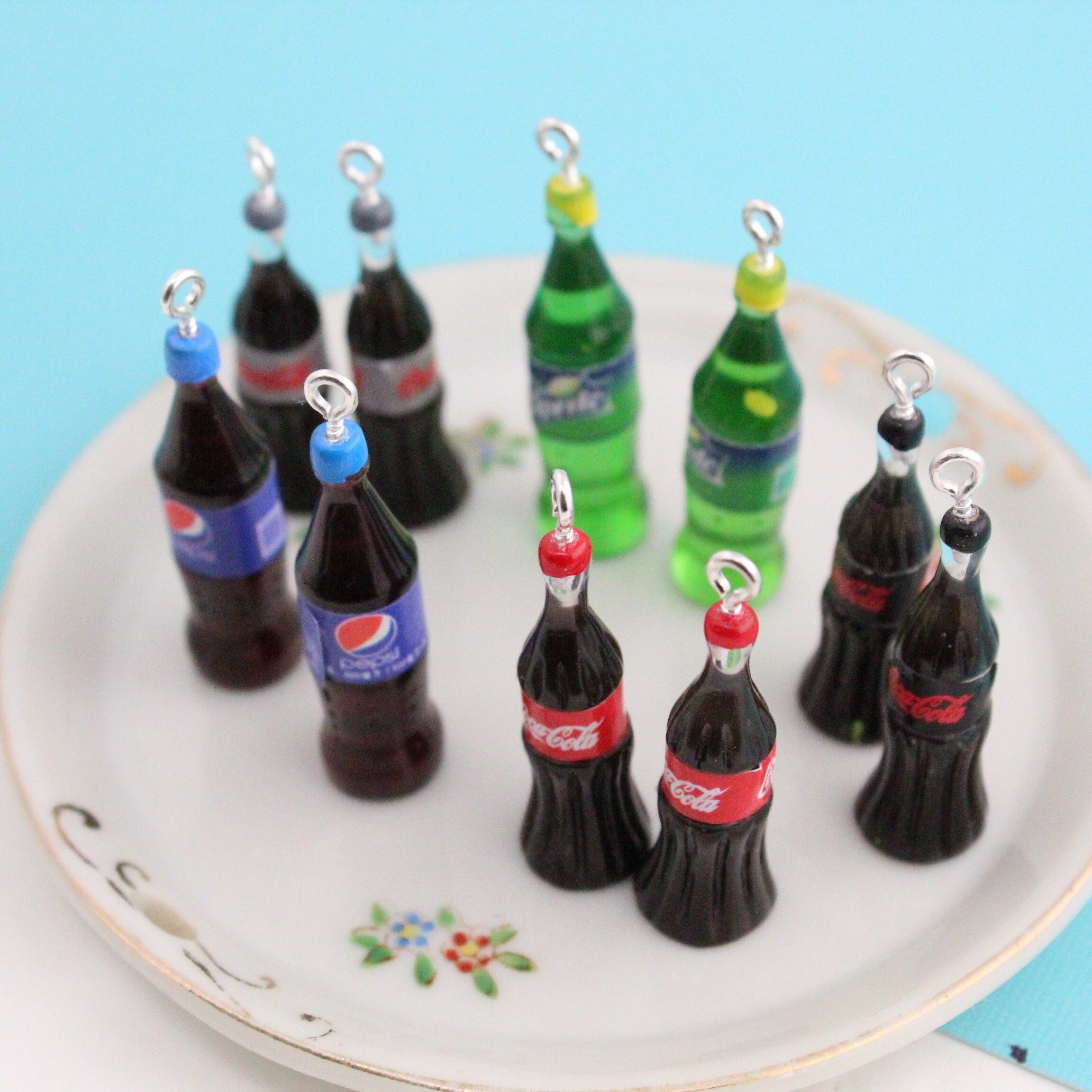 10x Mini DIY Resin Wishing Bottle Fruit Pendant Mini Cute Charms Jewelry  Making