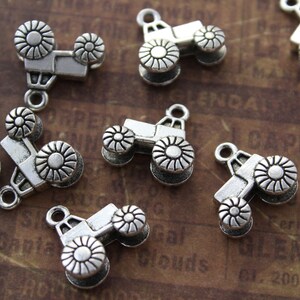 10 Monster Truck Charms Truck Pendants Antiqued Silver Tone 3D - Etsy