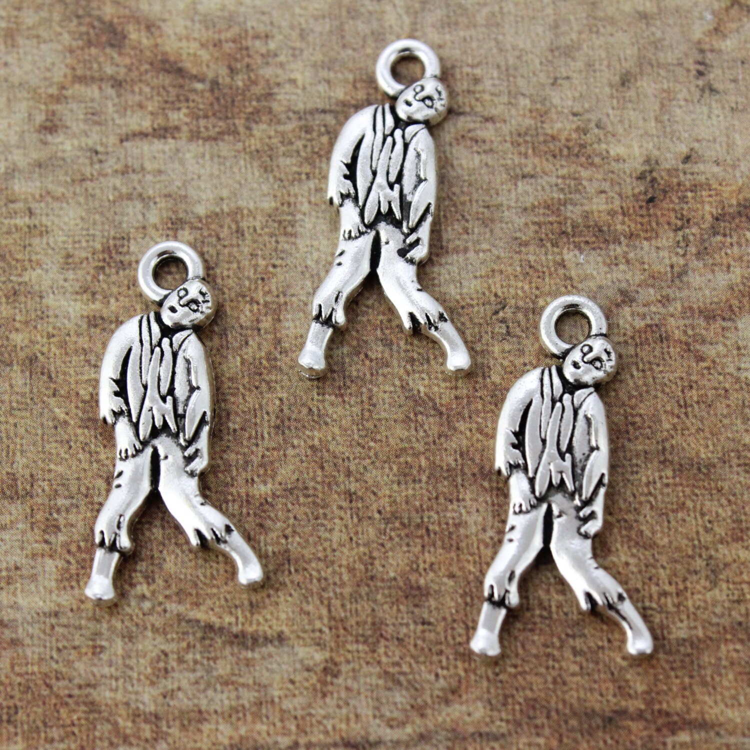 Zombie Charms Zombie Pendants Tibetan Antiqued Silver Tone charms 12 …