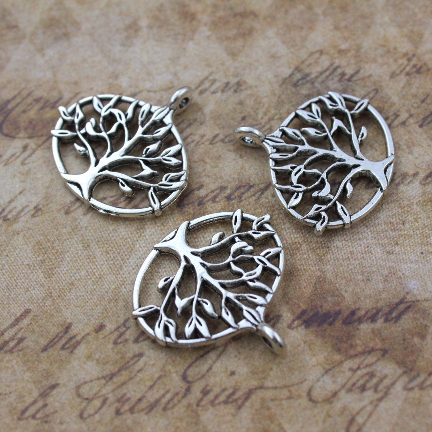 10 Tree Charms Tree Pendants Tree of Life Charms Antique Etsy