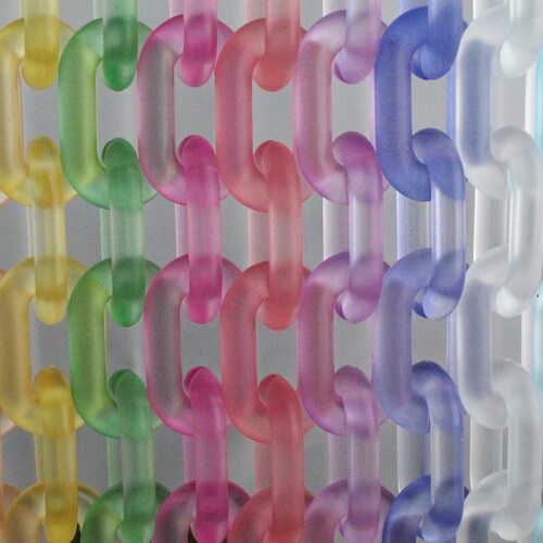 Assorted Pastel Plastic Chain Links Handmade Jewelry DIY Etsy