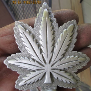 marijuana leaf, cannabis, ganja car hood ornament