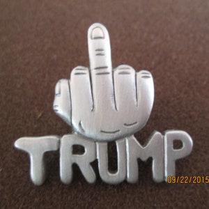 trump republican fuk you middle finger lapel pin 1&quot; x 1&quot;