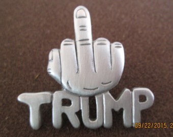 trump republican fuk you middle finger lapel pin 1" x 1"