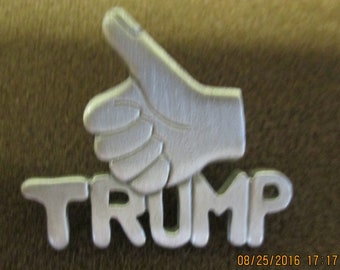 trump republican thumbs up lapel pin 1" x 1"