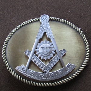 freemason, past master, masonic biker belt buckle
