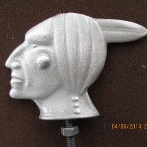 indian head, vintage, hotrod, ratrod, car hood ornament