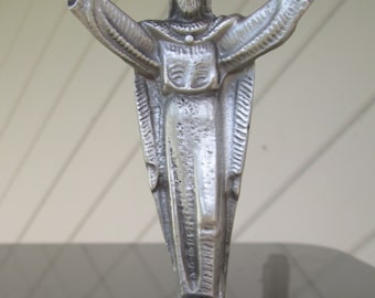 rare jesus christ our saviour car hood ornament