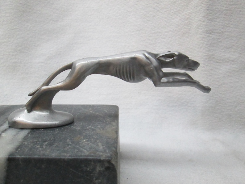 Racing Greyhound Running Dog Car Hood Ornament Etsy