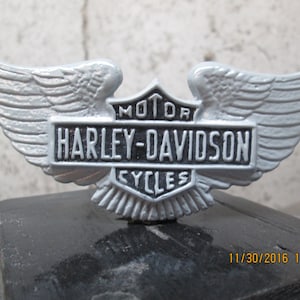 harley wings motorcycle hand painted car hood ornament