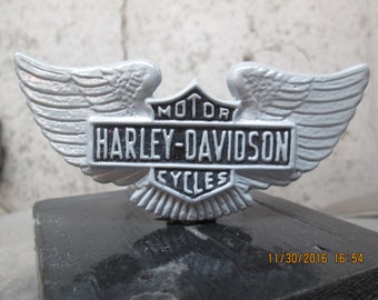 harley wings motorcycle hand painted car hood ornament