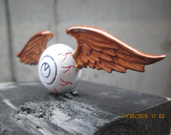 Adorno De Capó "Globo Ocular Volador" Estilo Von Dutch - Vintage De Los 50, Ideal Para Hot Rods
