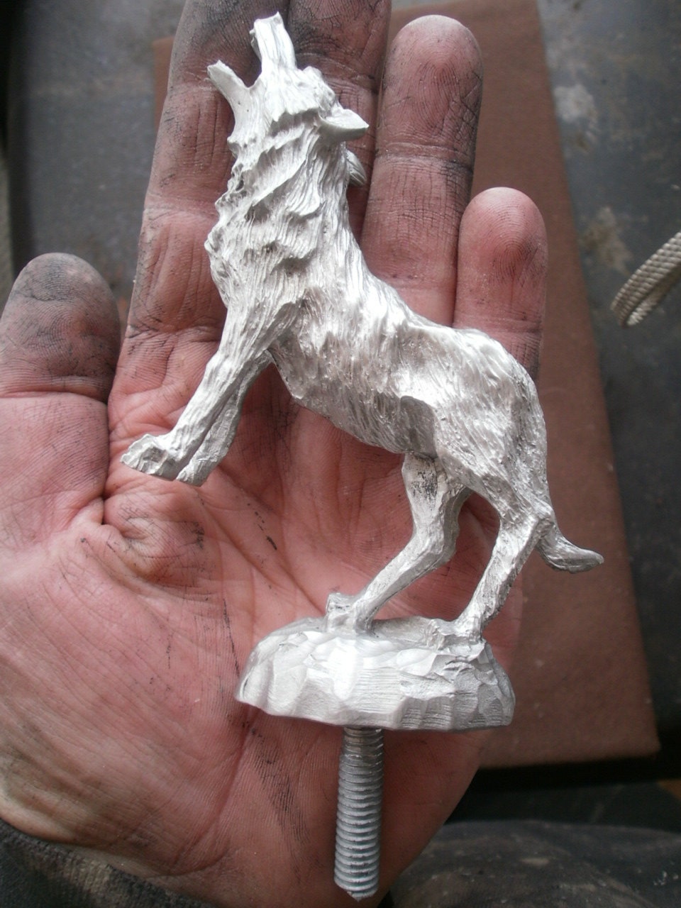 Vintage Howling Wolf Rat Rod Hot Rod Car Hood Ornament Etsy