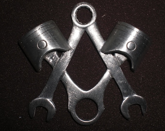 freemasons, pistons and wrenches,compass and square, masonic symbol,vest badge