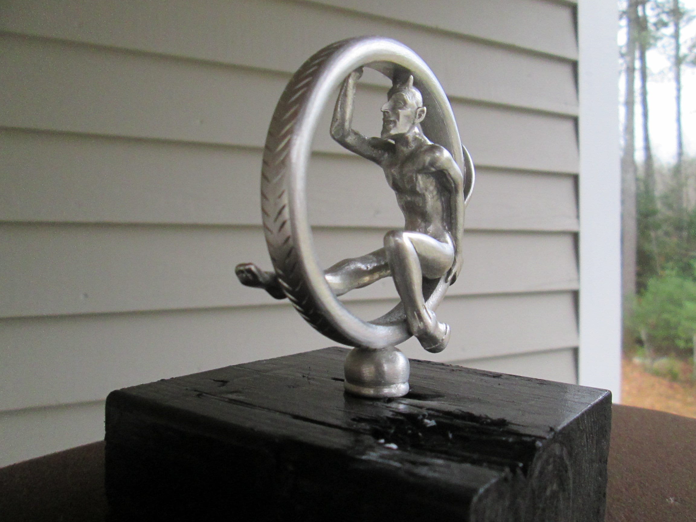 Vintage Satan in Tire Speed Demon Rolling Devil Car Hood Etsy