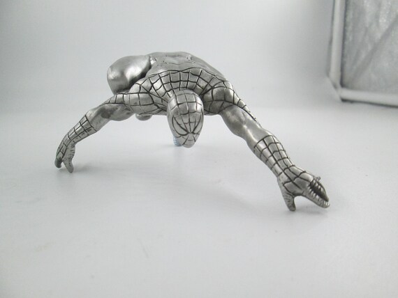 thumbnail interactive-video image 1 of Rare 1996 Spiderman Superhero Stan Lee Rat Rod Hotrod Car Hood Ornament - Made In USA 1 of 4