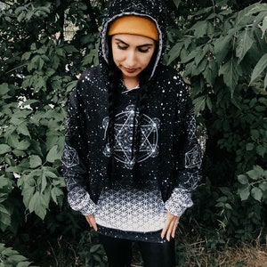 Metatron Hoodie || Chakra ||  Sacred Geometry Clothing || Festival Hoodie || Sacred Symbol || Psychedelic Clothing ||