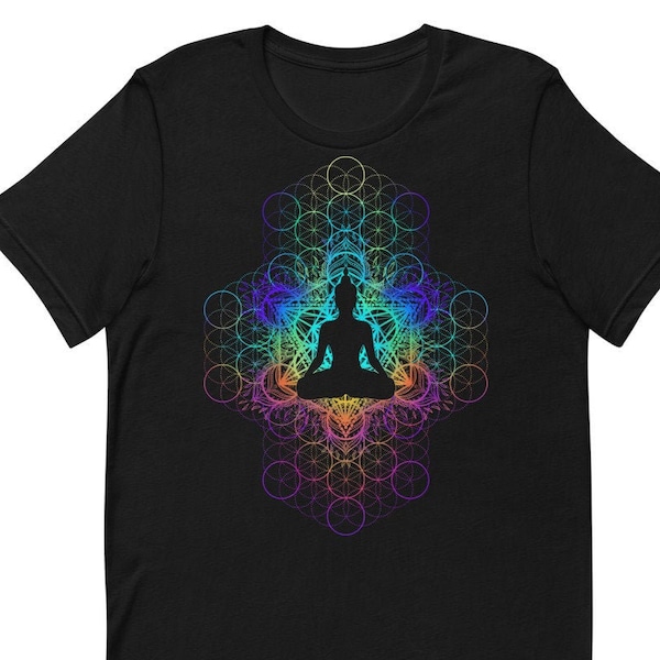 Buddha || Heilige Geometrie || Blume des Lebens || Psy Kleidung || Festival || Shirt