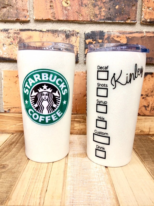 Personalized Starbucks Glitter Tumbler