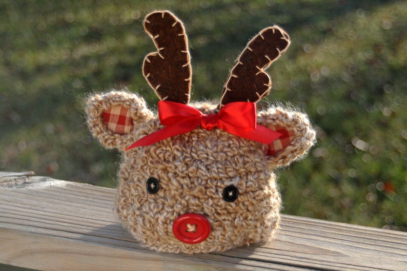 Reindeer Crochet Hat PDF Pattern Etsy